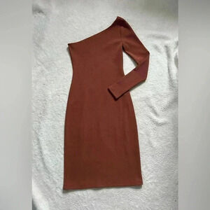 LPA Asymmetrical Bodycon Midi Dress